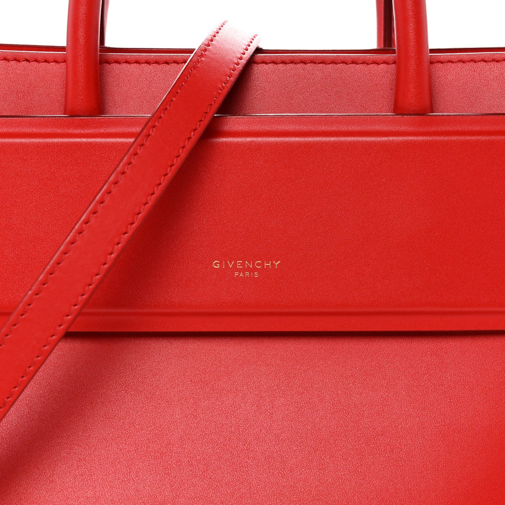 Smooth Calfskin Mini Horizon Satchel Red