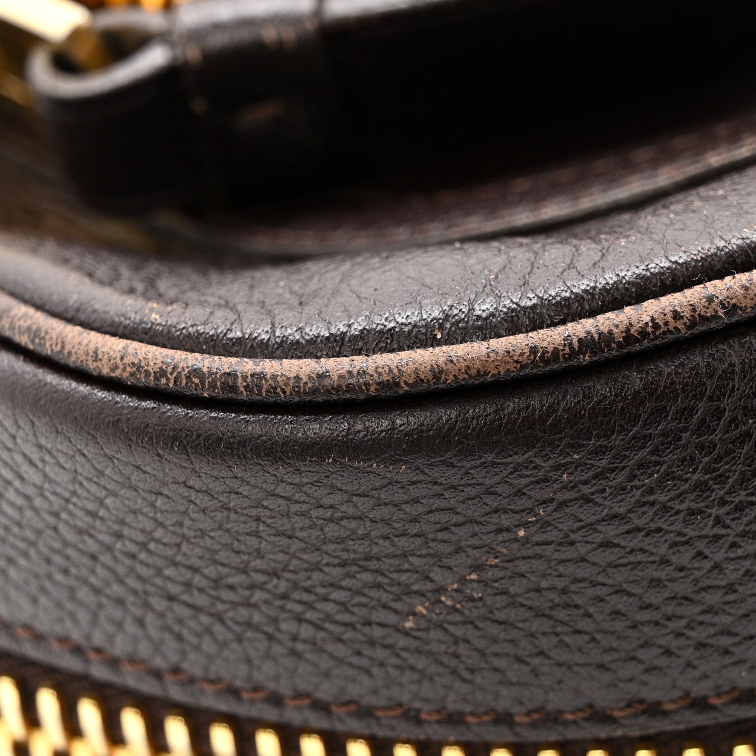 Grained Calfskin Medium Jennifer Crossbody Bag Brown