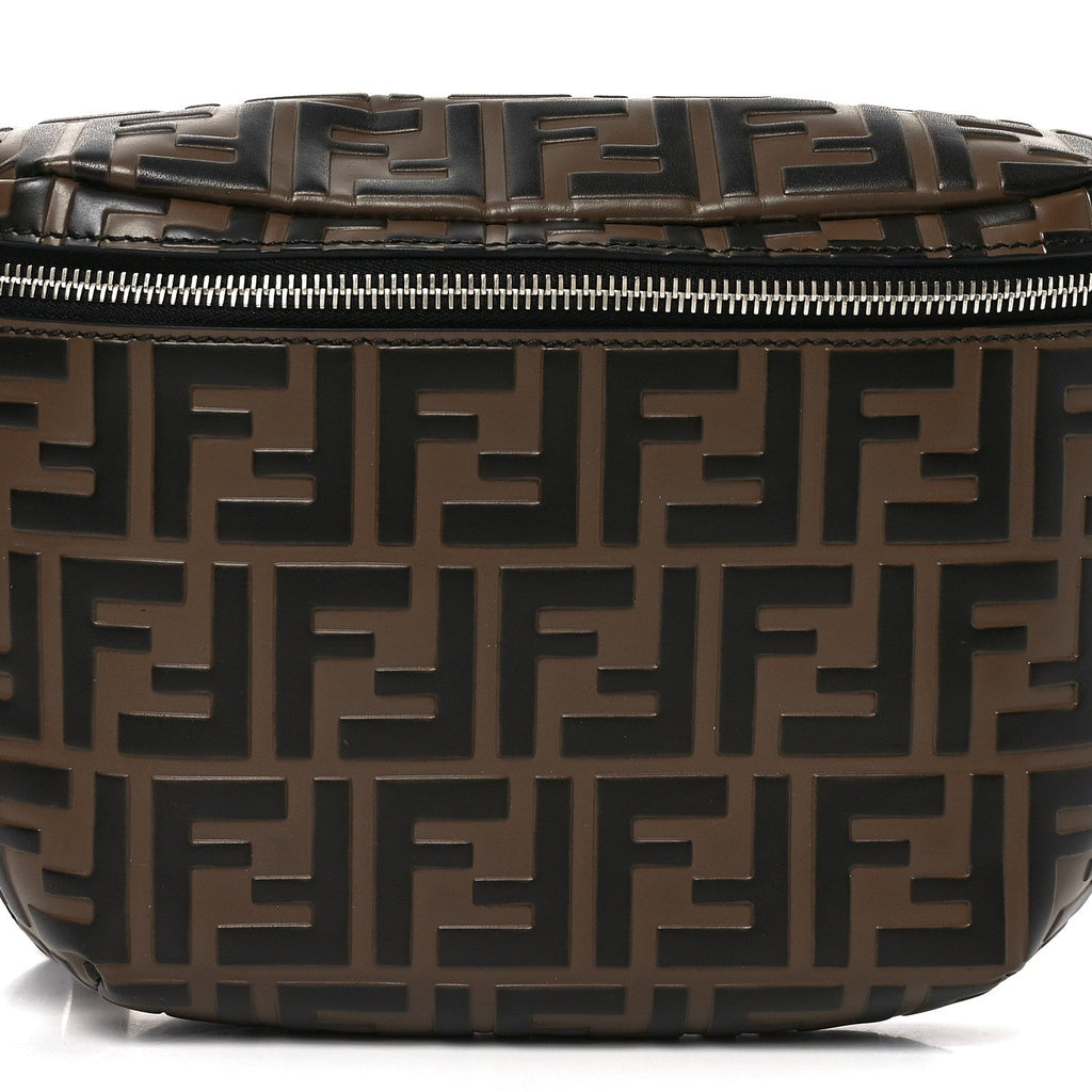 Vitello Century Bi-Color FF 1974 Embossed Belt Bag Maya Black