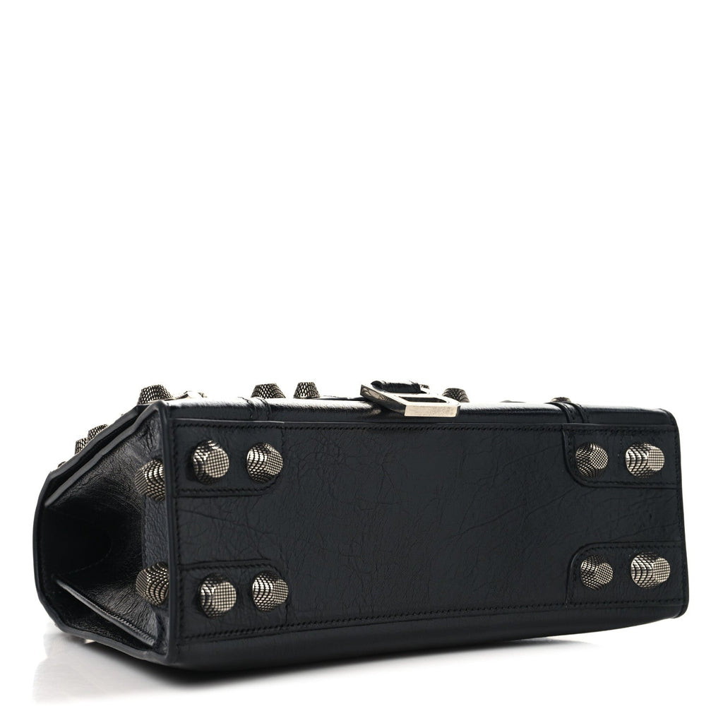 Arena Lambskin Medium Hourglass X Le Cagole Top Handle Bag Black