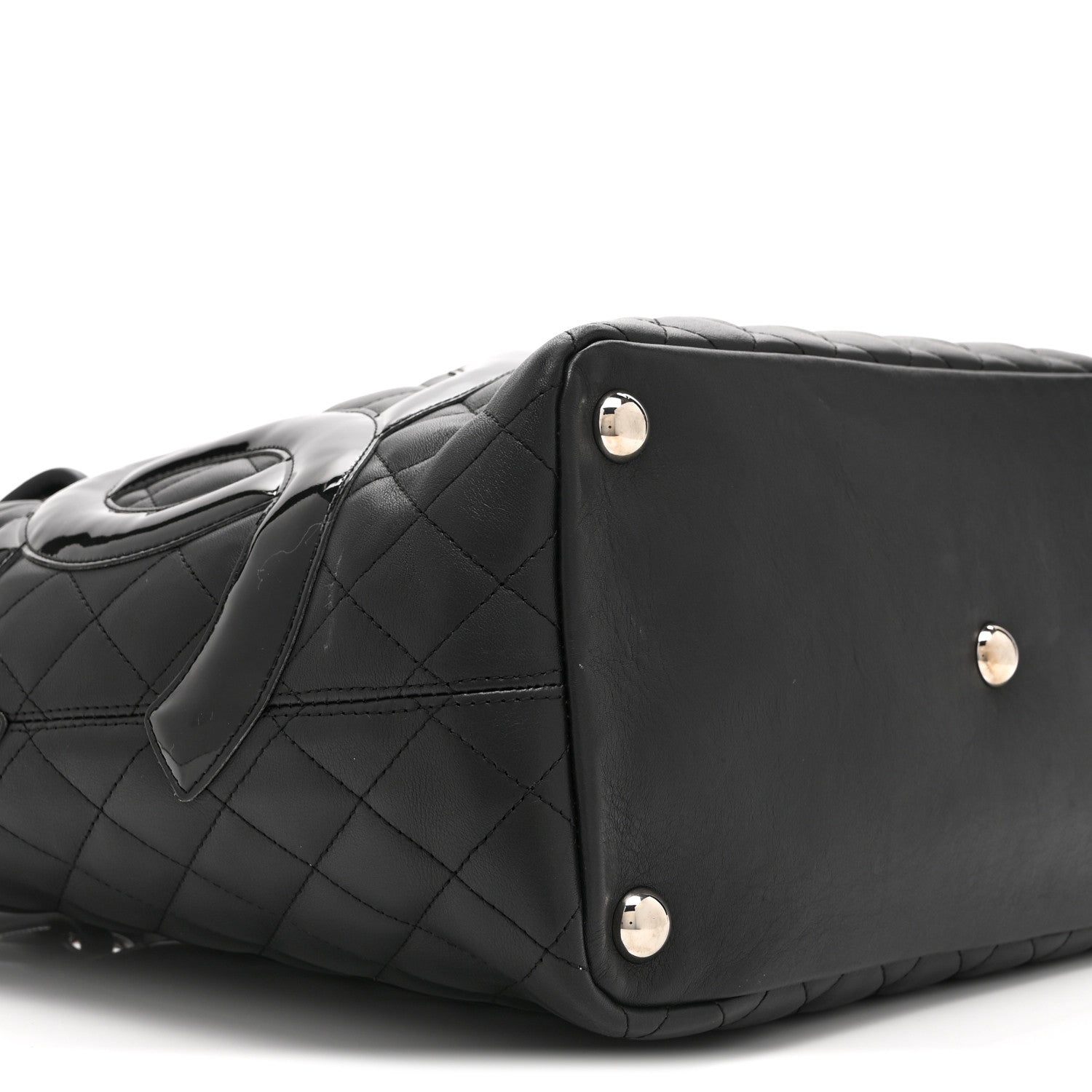 Calfskin Quilted Large Cambon Tote Black