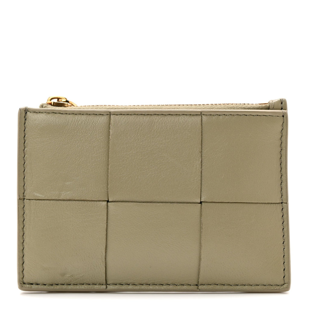 Nappa Maxi Intrecciato Cassette Zipped  Case Travertine