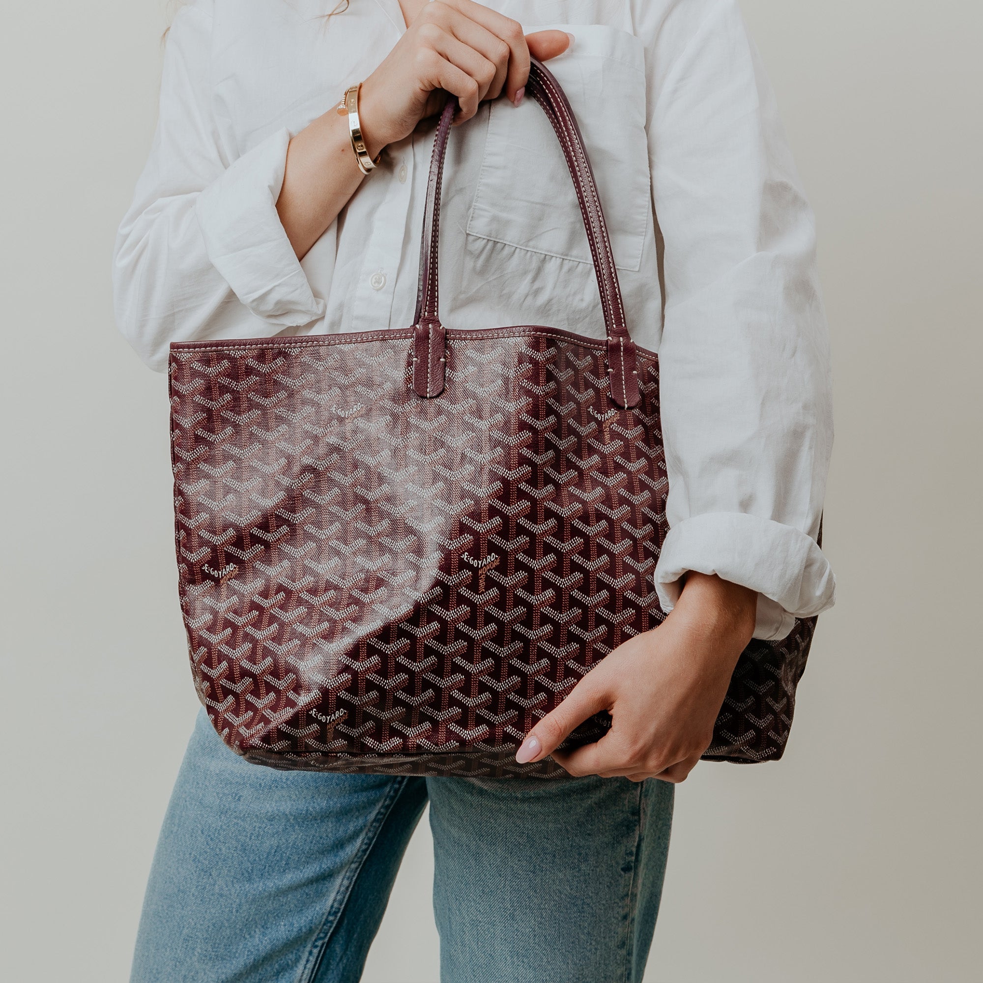 Goyard Tote Saint Louis PM in Red, Leather