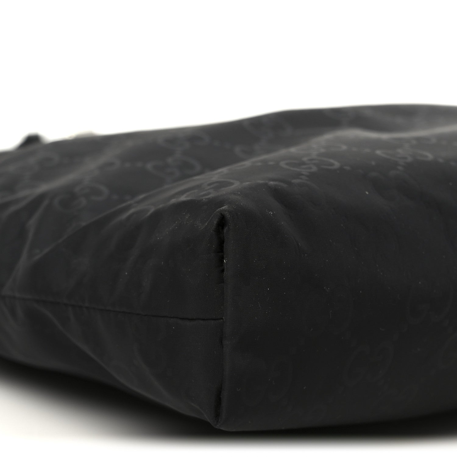 Nylon Monogram Dollar Calfskin Flat Messenger Bag Black