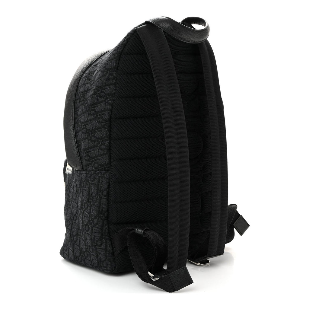 Oblique Calfskin Rider Backpack Black