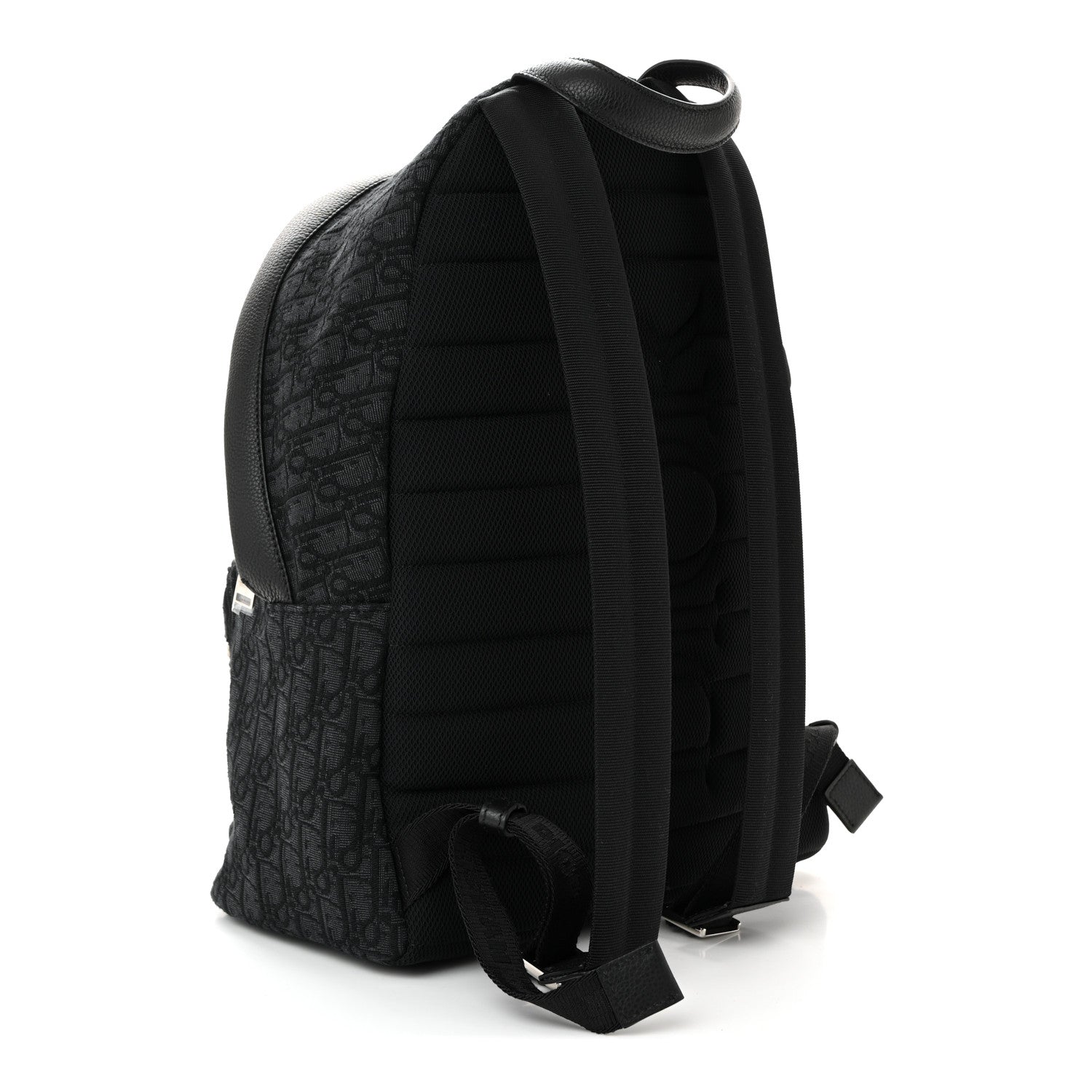 Oblique Calfskin Rider Backpack Black
