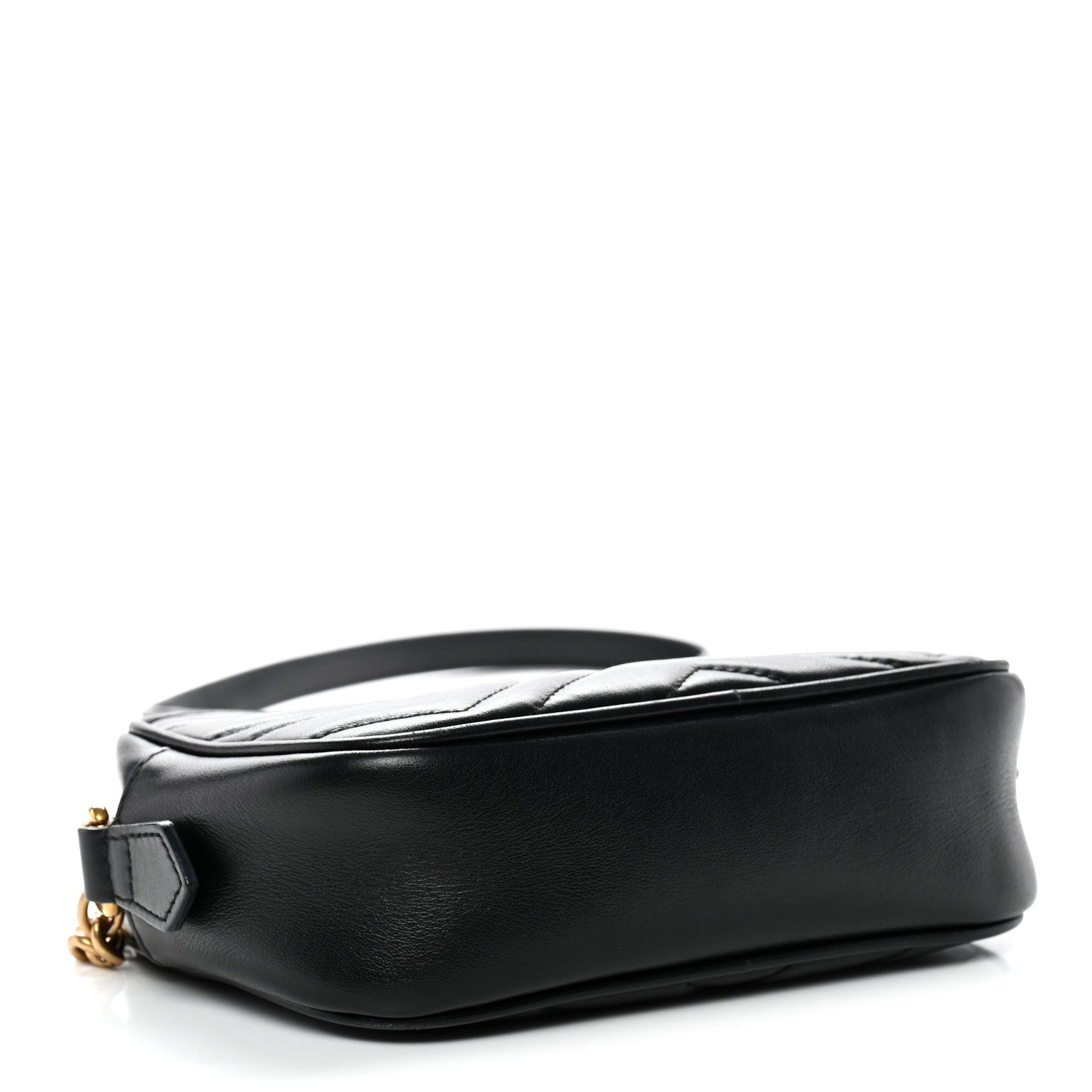 Calfskin Matelasse Mini GG Marmont Chain Shoulder Bag Black