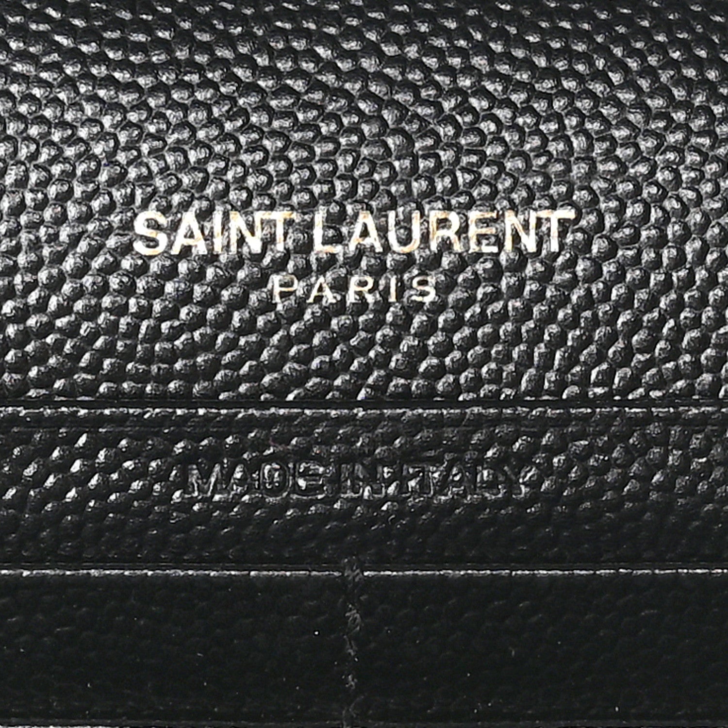 Grain De Poudre Matelasse Chevron Monogram Chain Wallet Black