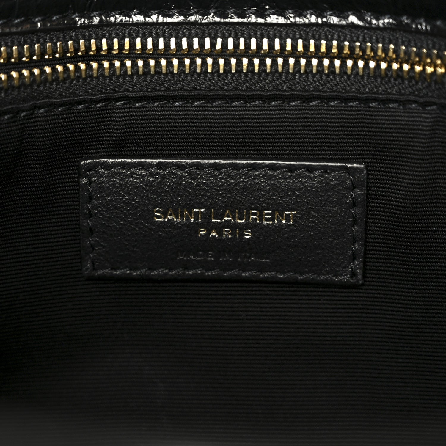 Crinkled Calfskin Matelasse Monogram Medium Niki Chain Satchel Black