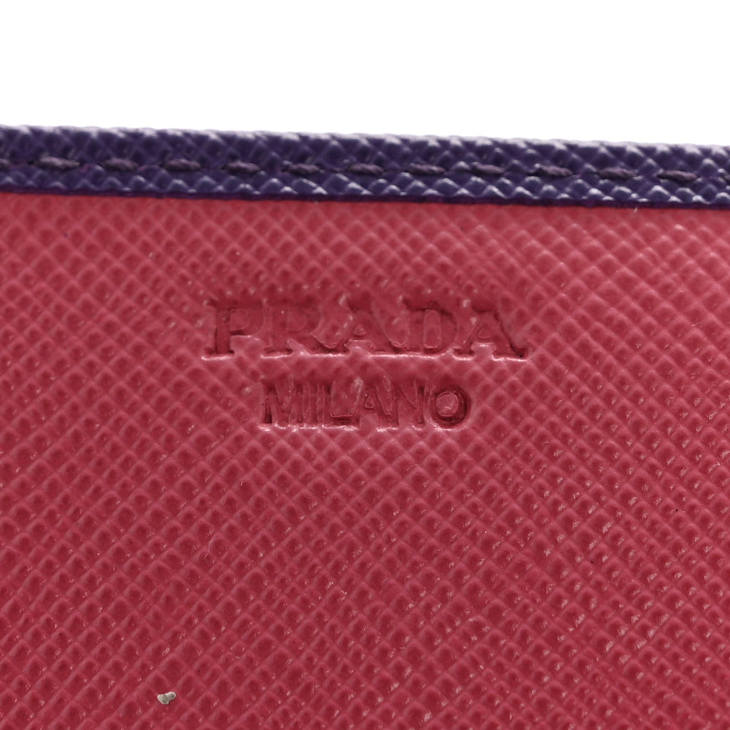 Saffiano Lux Continental Flap Travel Wallet Viola Multicolor
