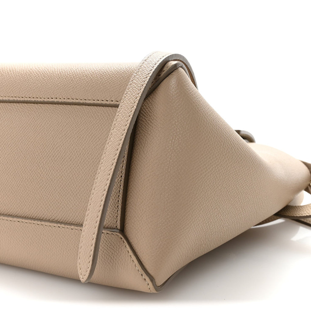 Grained Calfskin Micro Belt Bag Light Taupe
