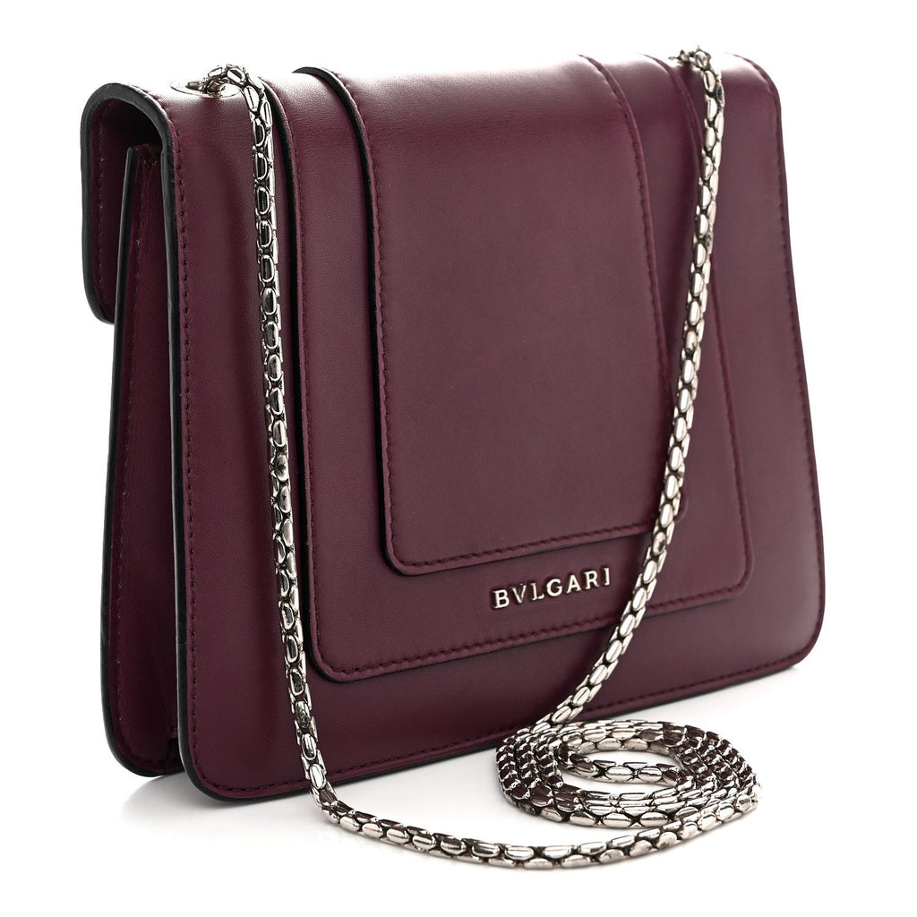 Calfskin Small Serpenti Forever Snake Strap Crossbody Bag Purple