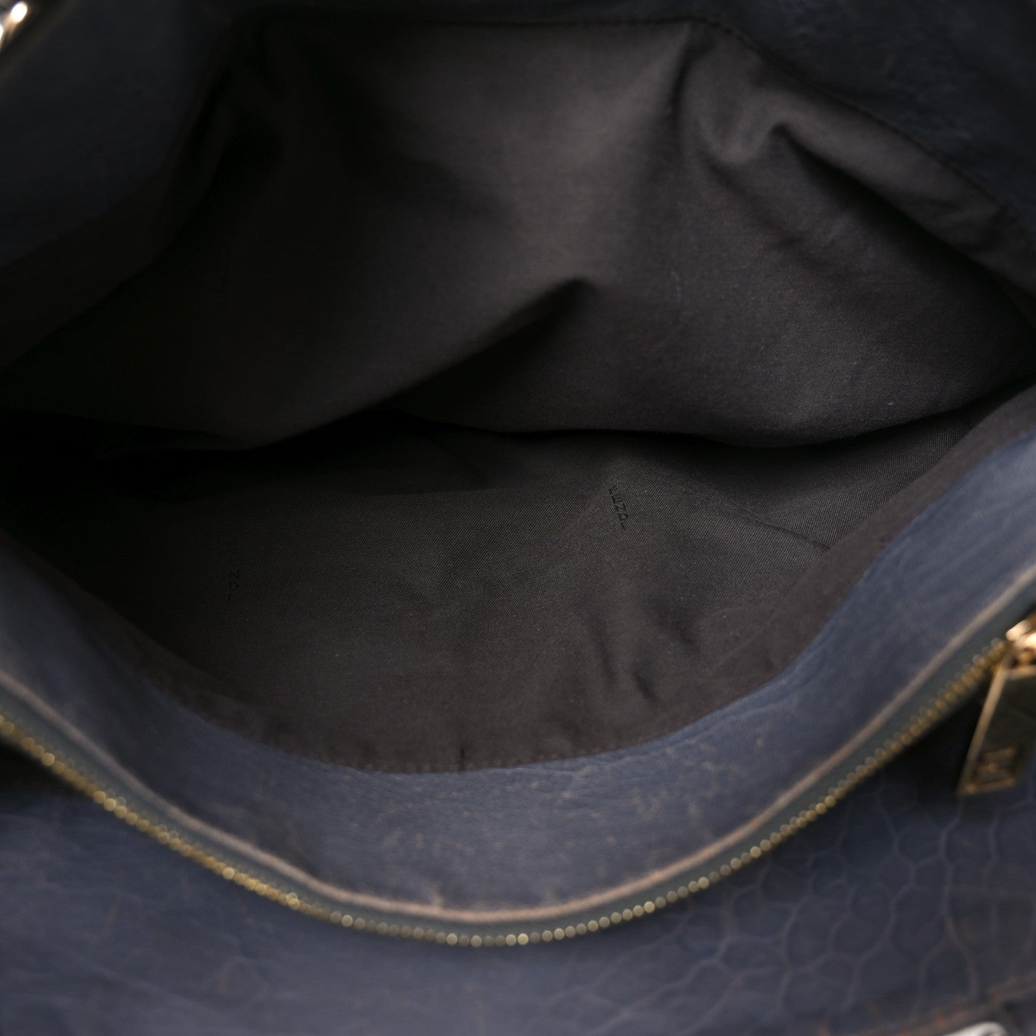 Crinkled Lambskin Mia Tote Blue