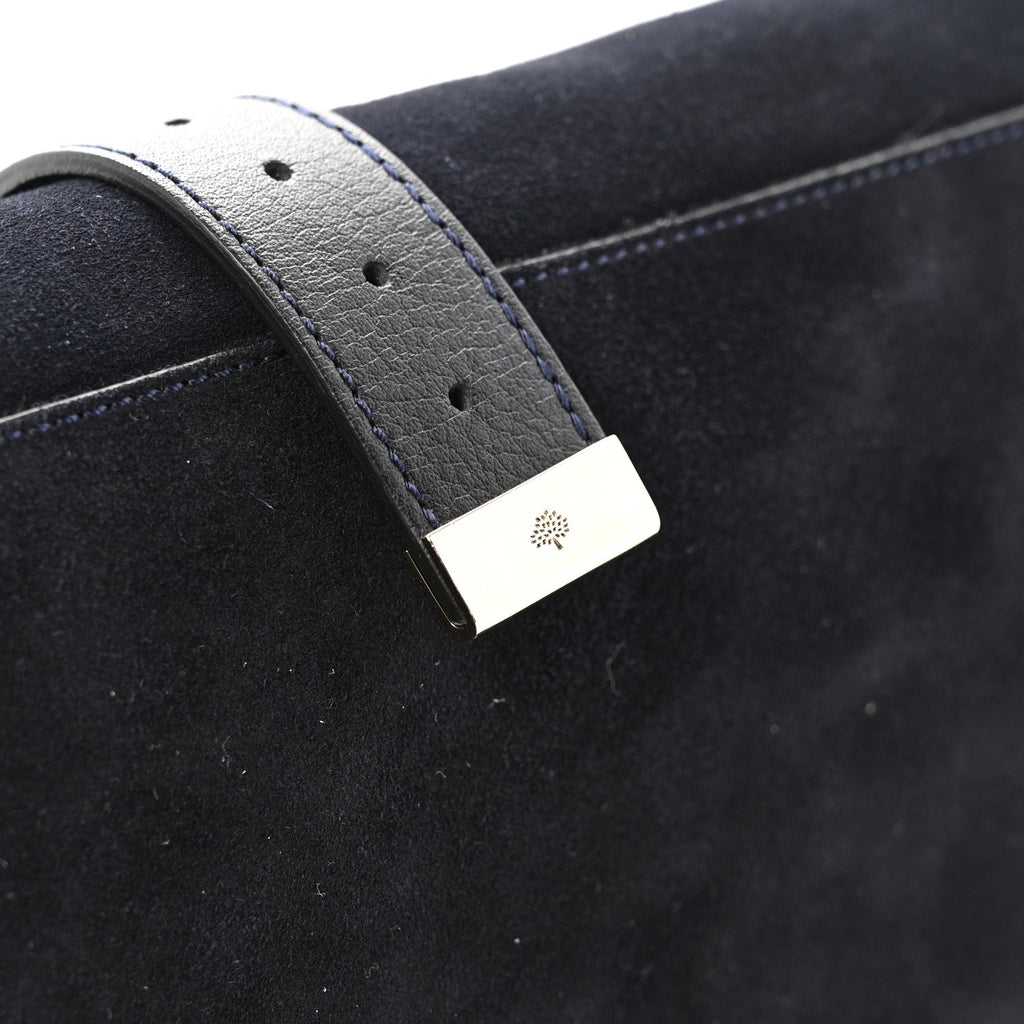 Heavy Suede Alexa Tassel Satchel Ink Blue