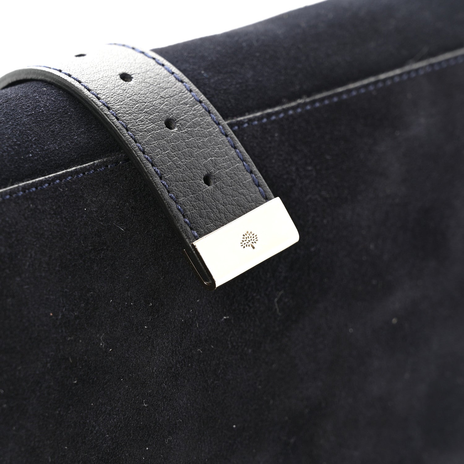 Heavy Suede Alexa Tassel Satchel Ink Blue