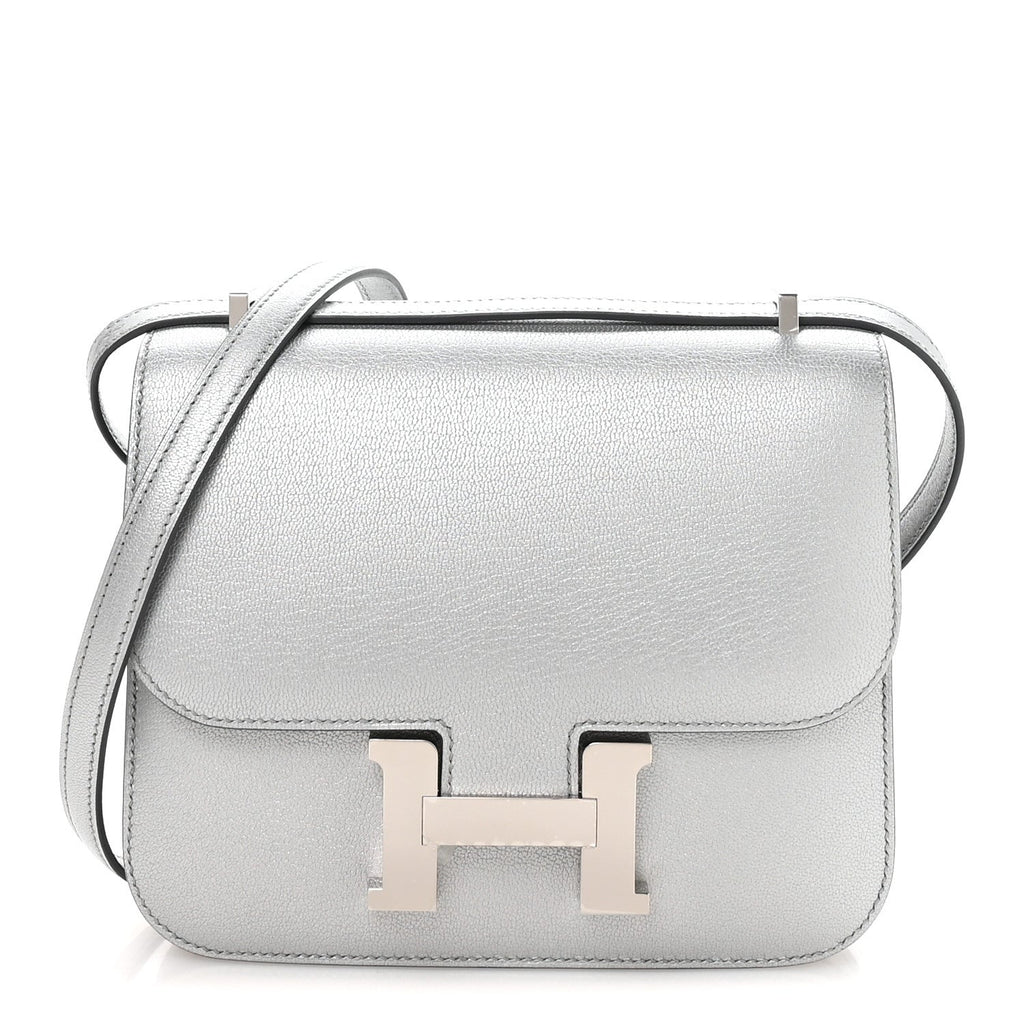 Metallic Chevre Chamkilight Constance 18 Argent