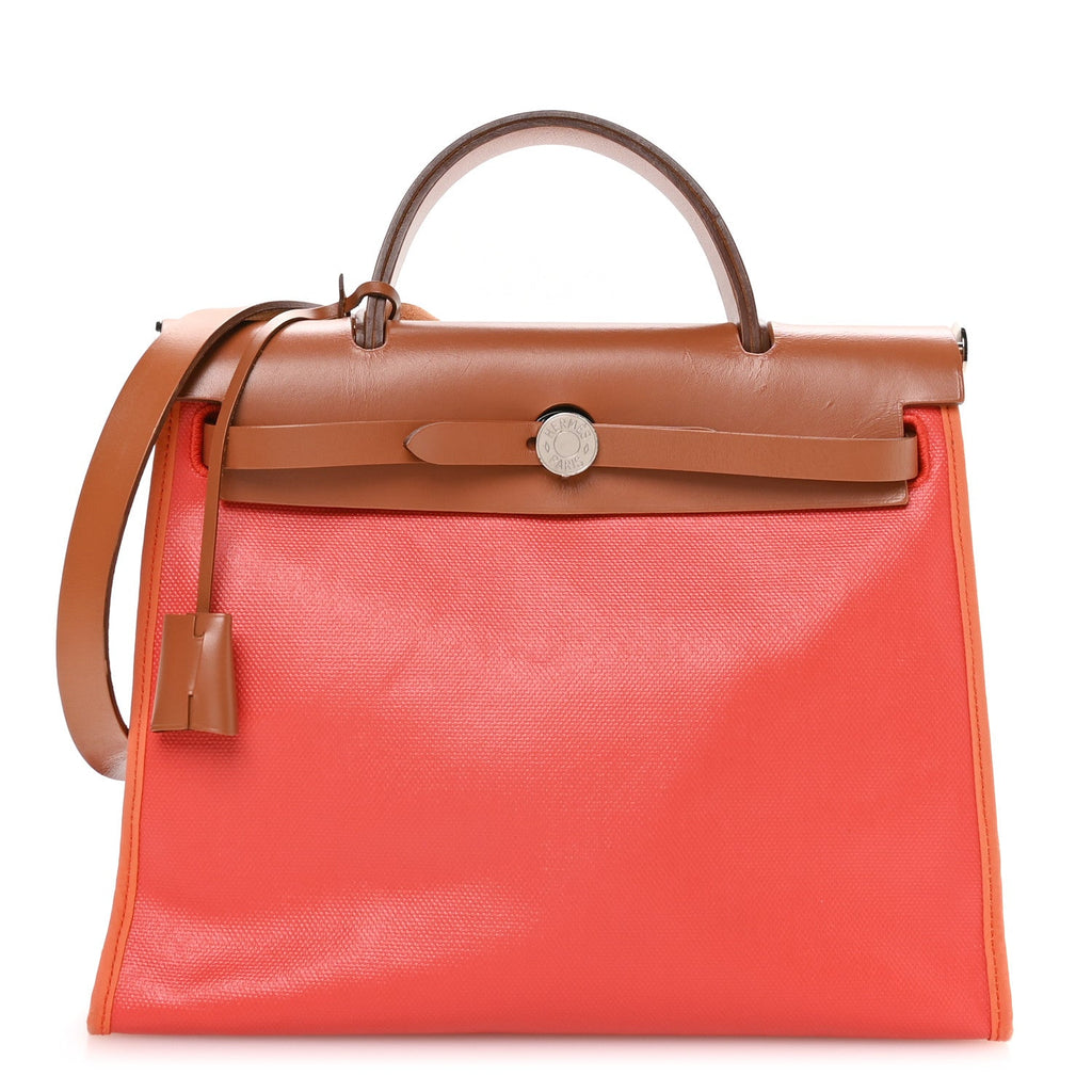 Toile H Berline Vache Hunter Herbag Zip 31 PM Orange Mecano Fauve