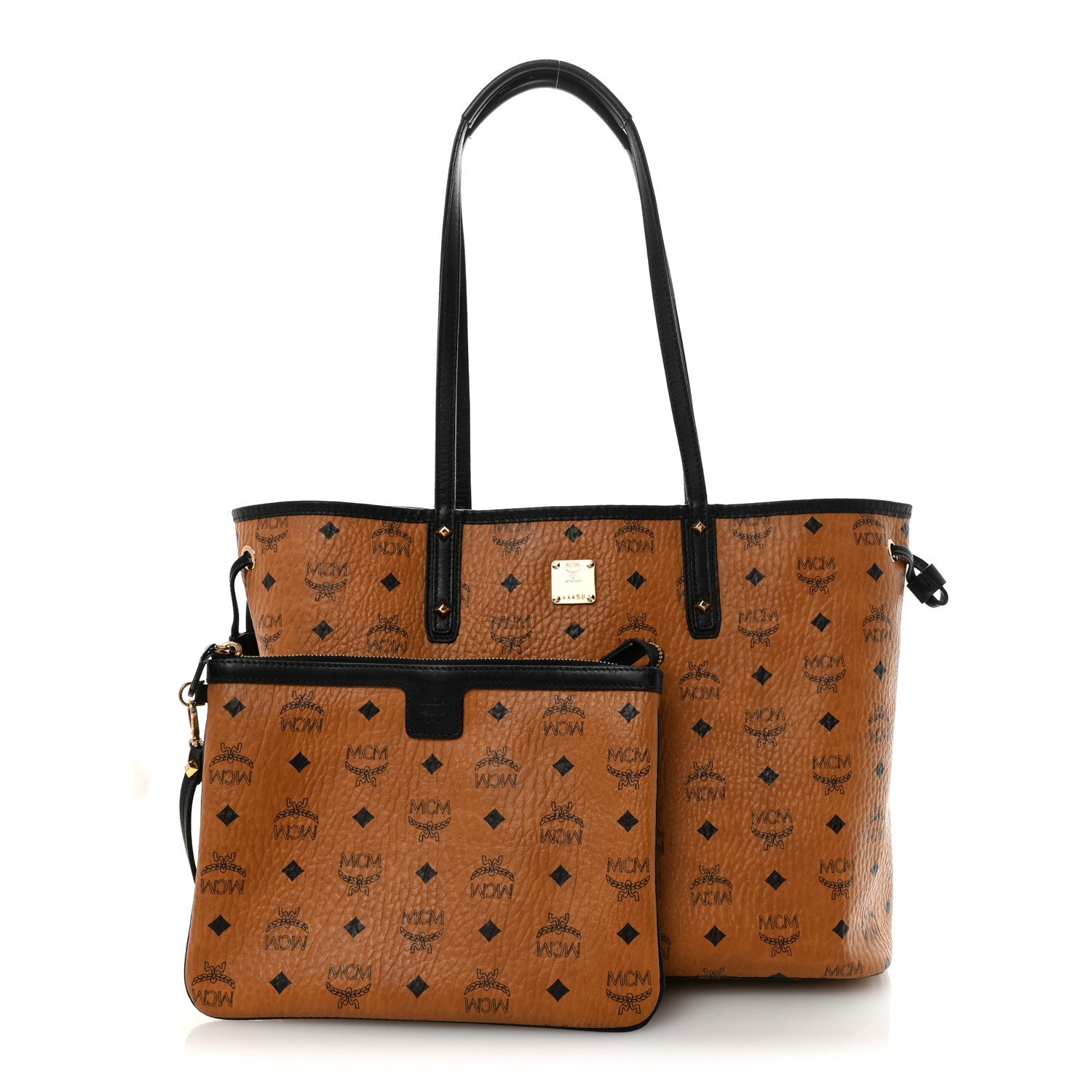 Visetos Medium Project Reversible Shopper Tote Cognac
