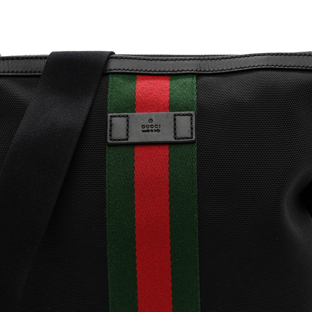 Techno Canvas Web Messenger Bag Black