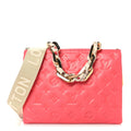 Lambskin Embossed Monogram Coussin PM Coral
