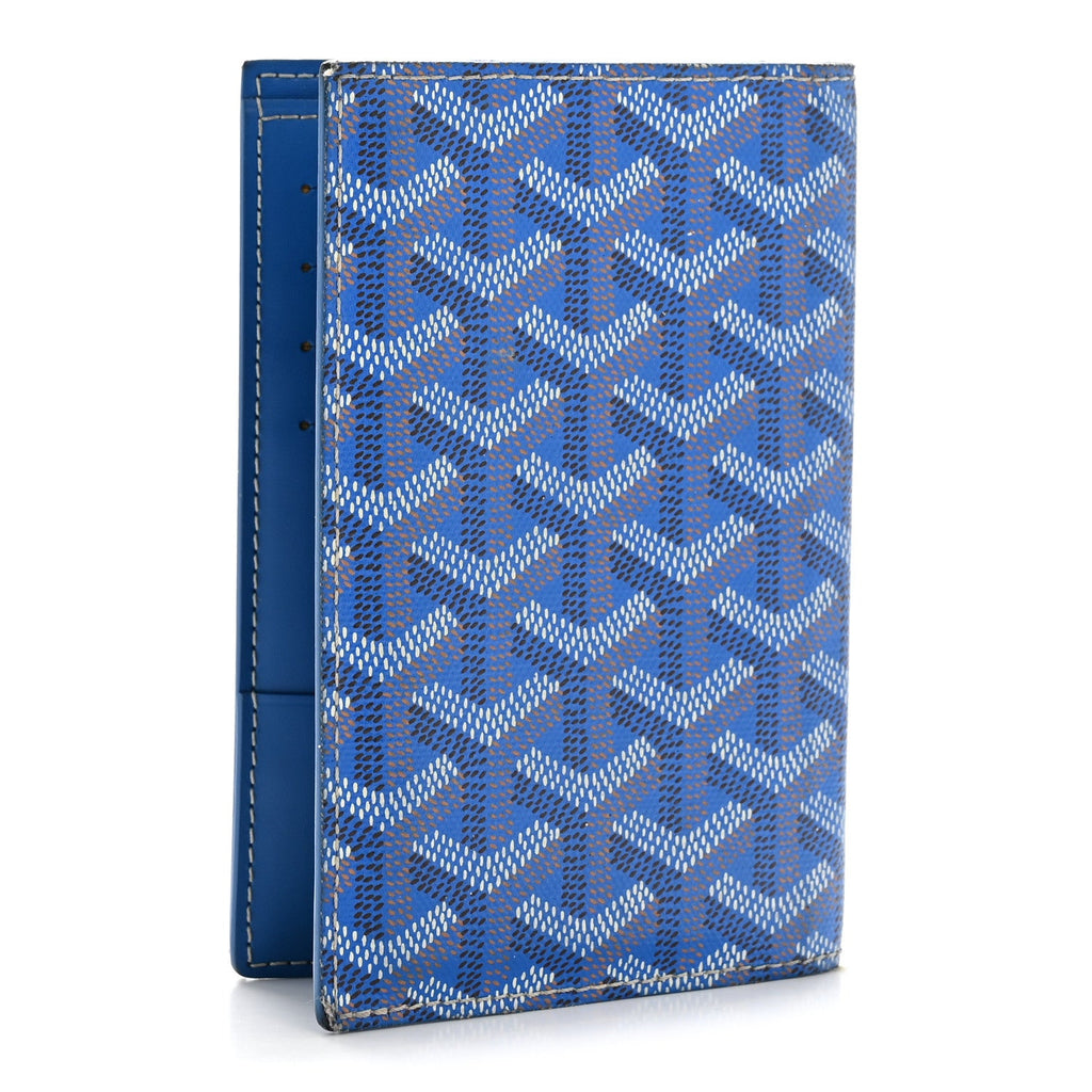 Goyardine Grenelle Passport Wallet Sky Blue