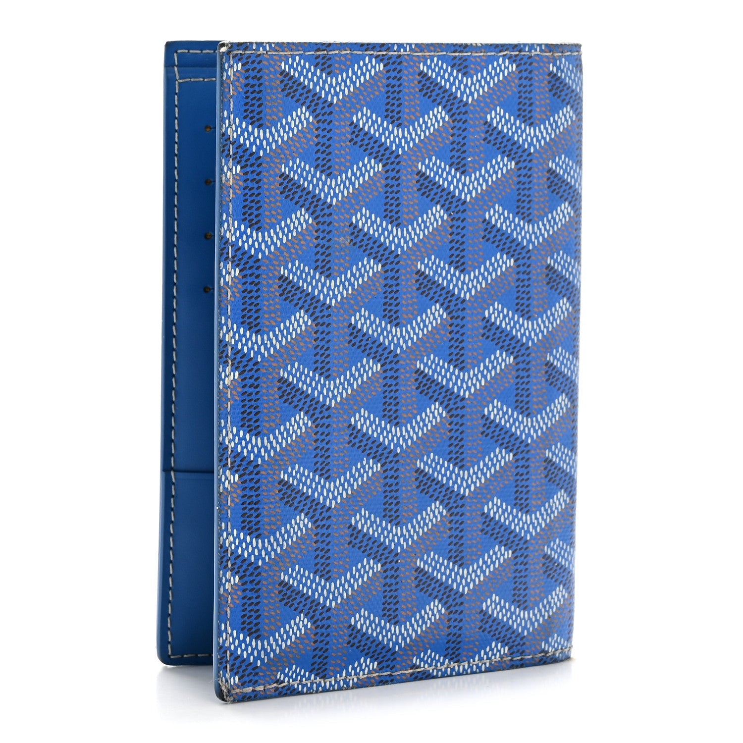 Goyardine Grenelle Passport Wallet Sky Blue
