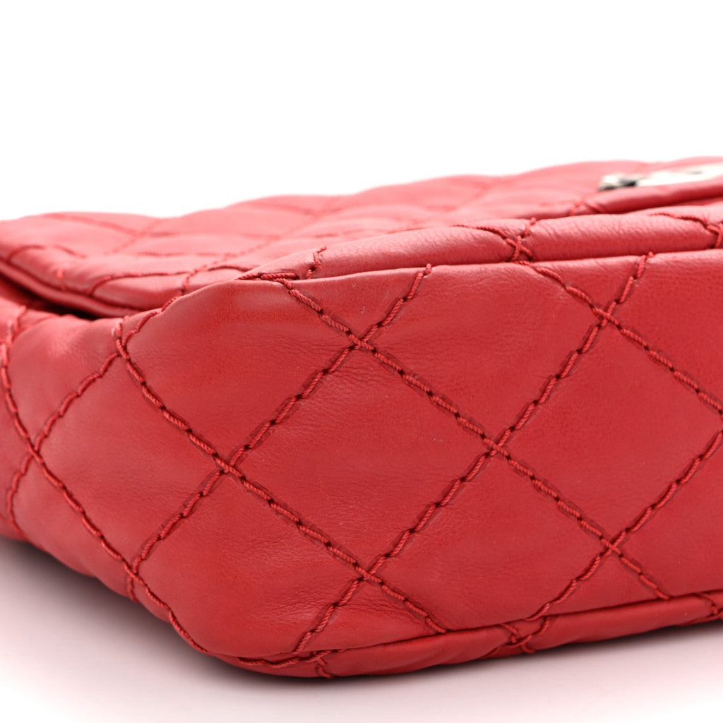 Calfskin Ultimate Stitch Flap Red