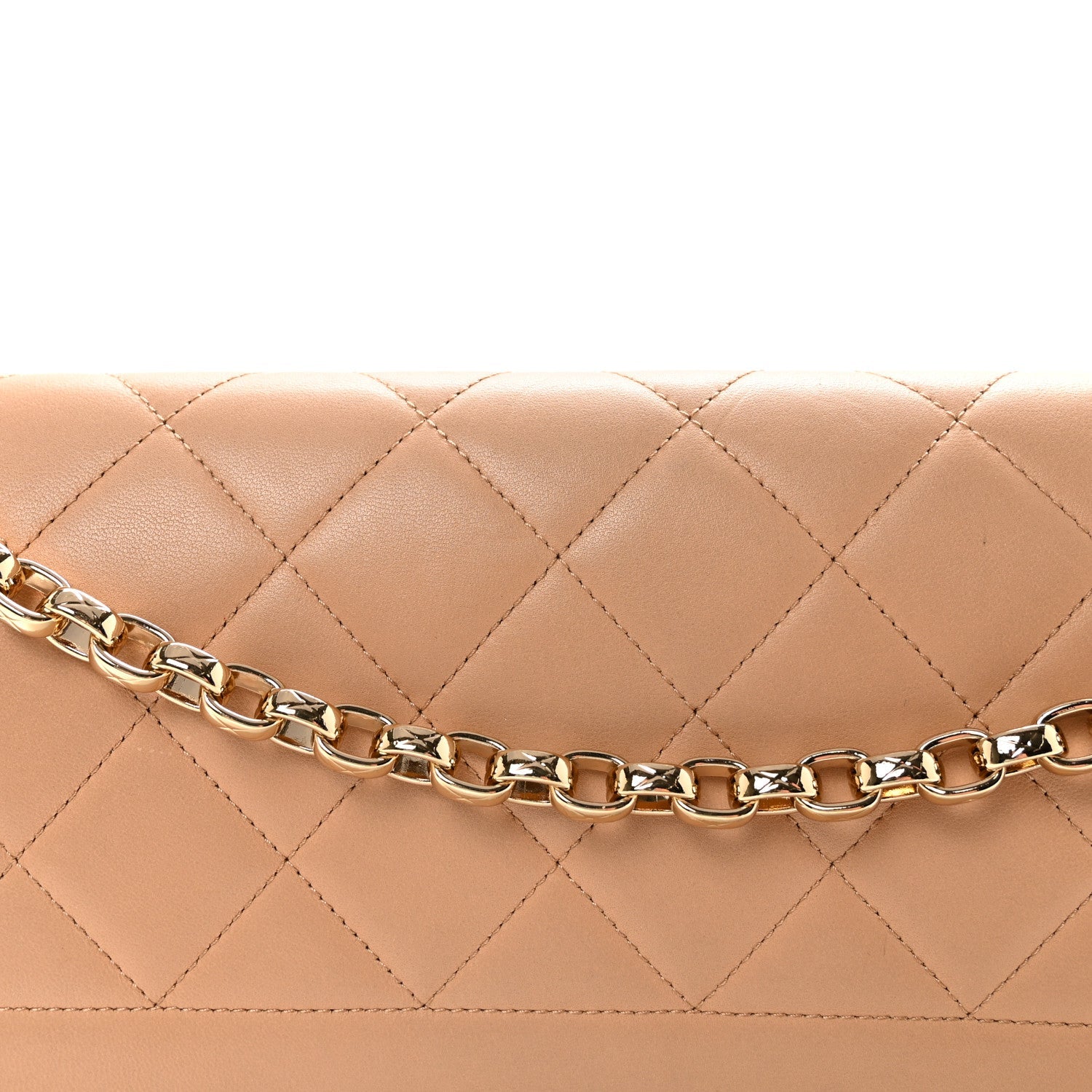 Lambskin Quilted Large Chic With Me Flap Beige