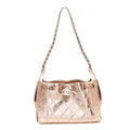Metallic Caviar Quilted Mini Chanel 25 Handbag Copper