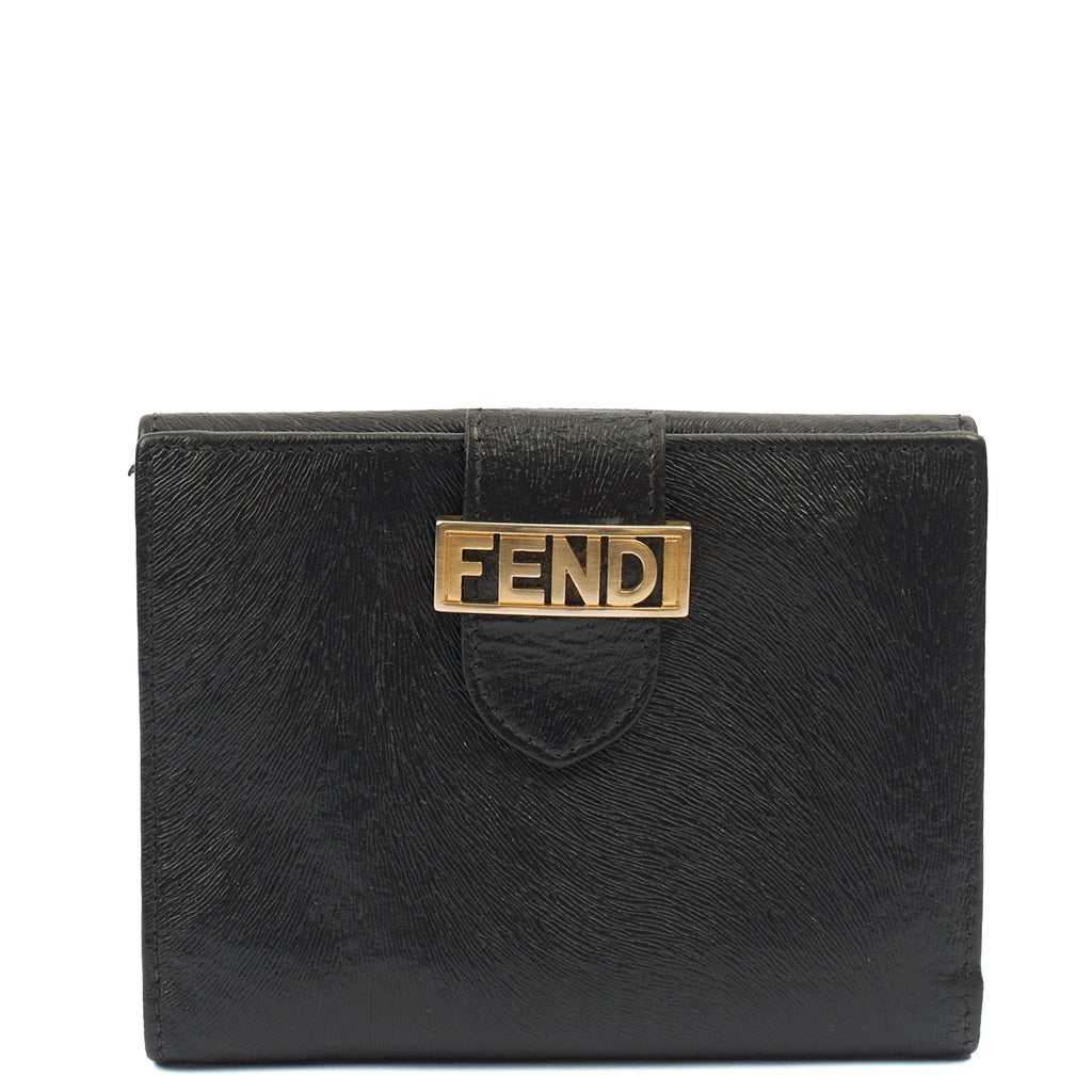 Fendi Wallet Bifold Wallet in Black, Leather