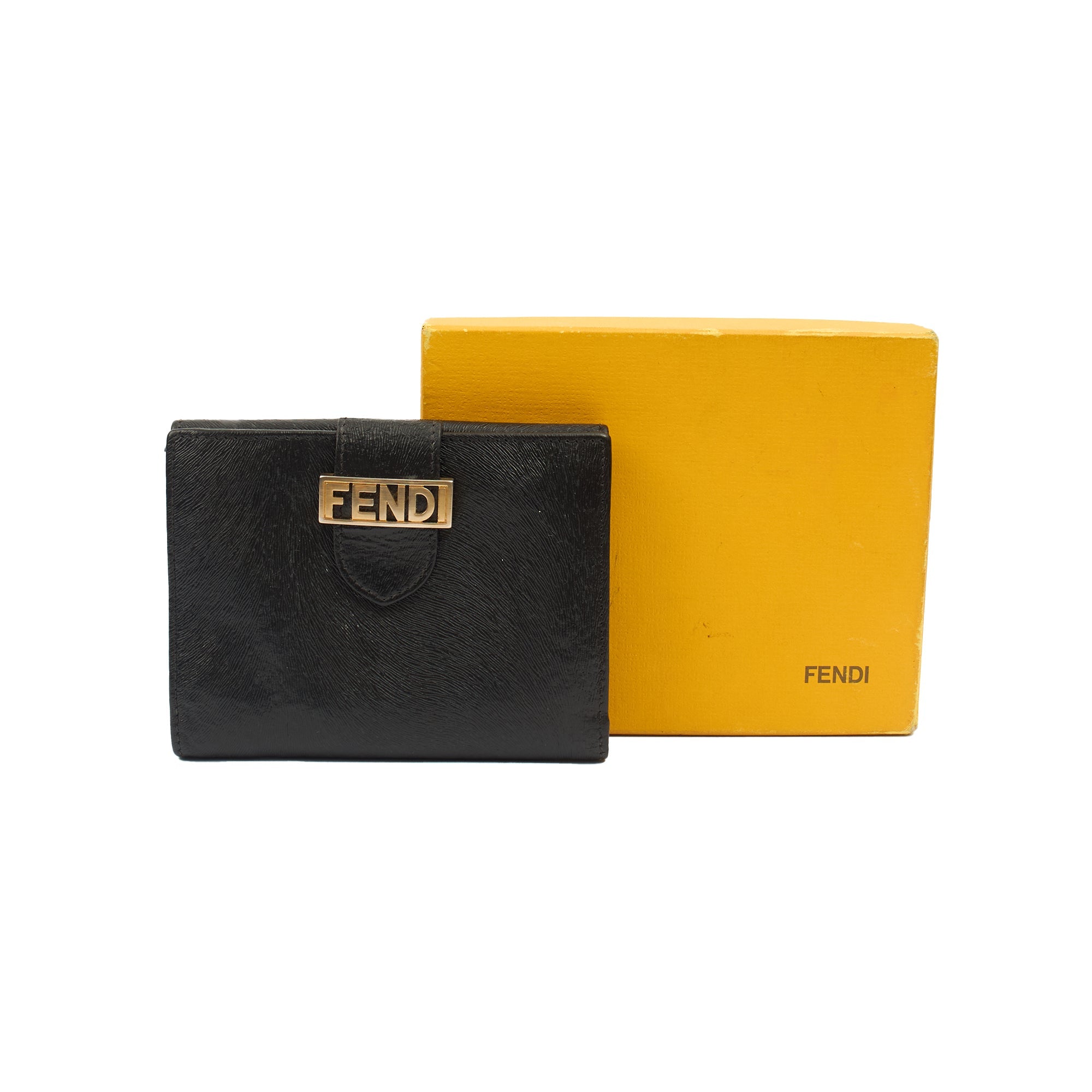 Fendi Wallet Bifold Wallet in Black, Leather