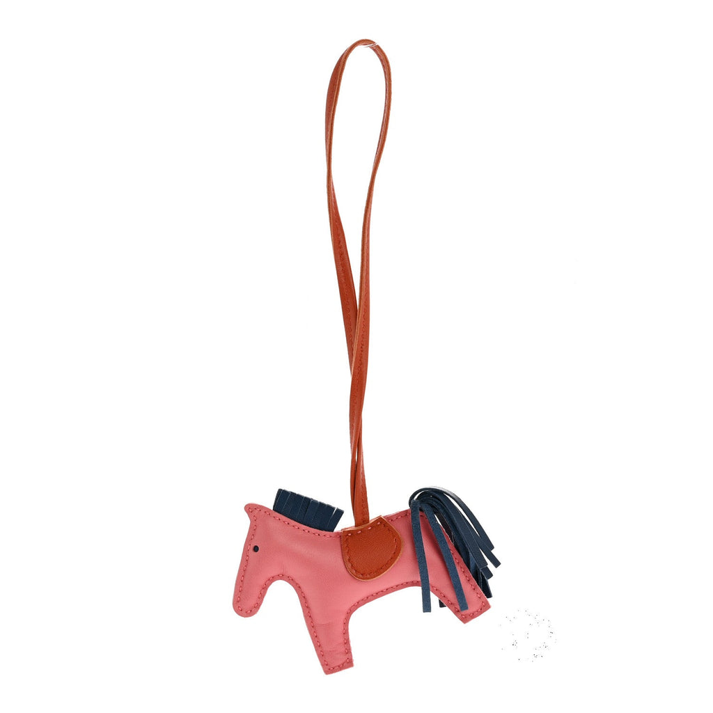 Milo Lambskin Grigri Rodeo Bag Charm PM Rose Azalee Cornaline Bleu De Malte