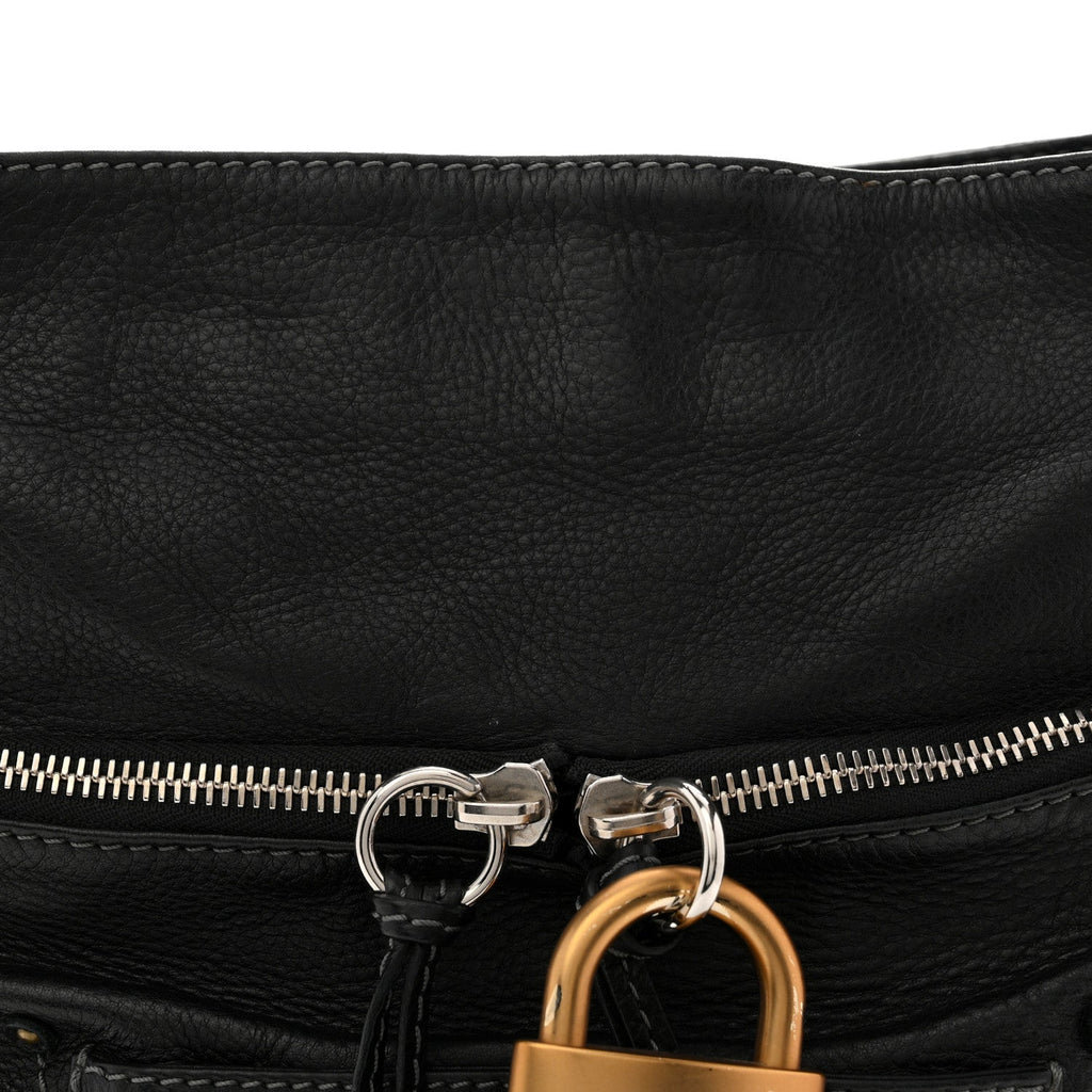 Calfskin Paddington Hobo Black