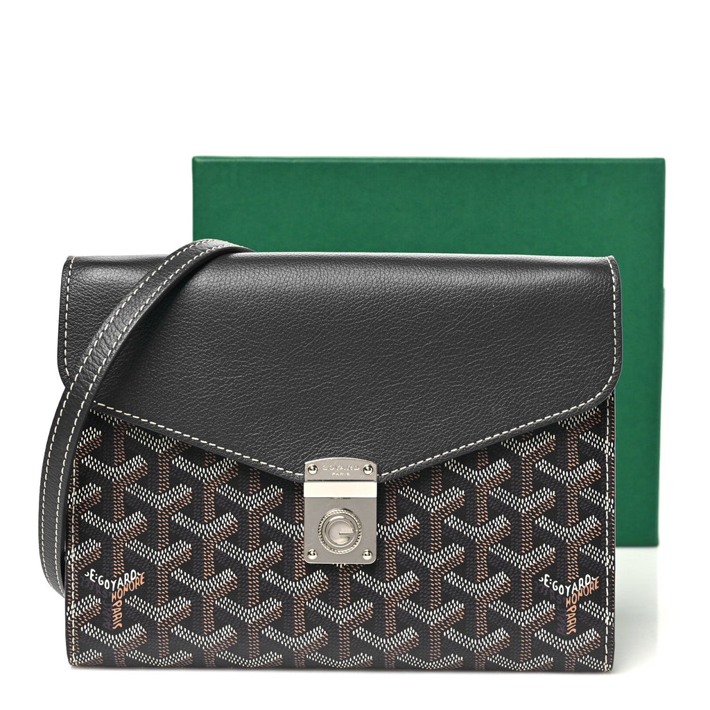 Goyardine Calfskin Chypre Wallet Pouch Navy