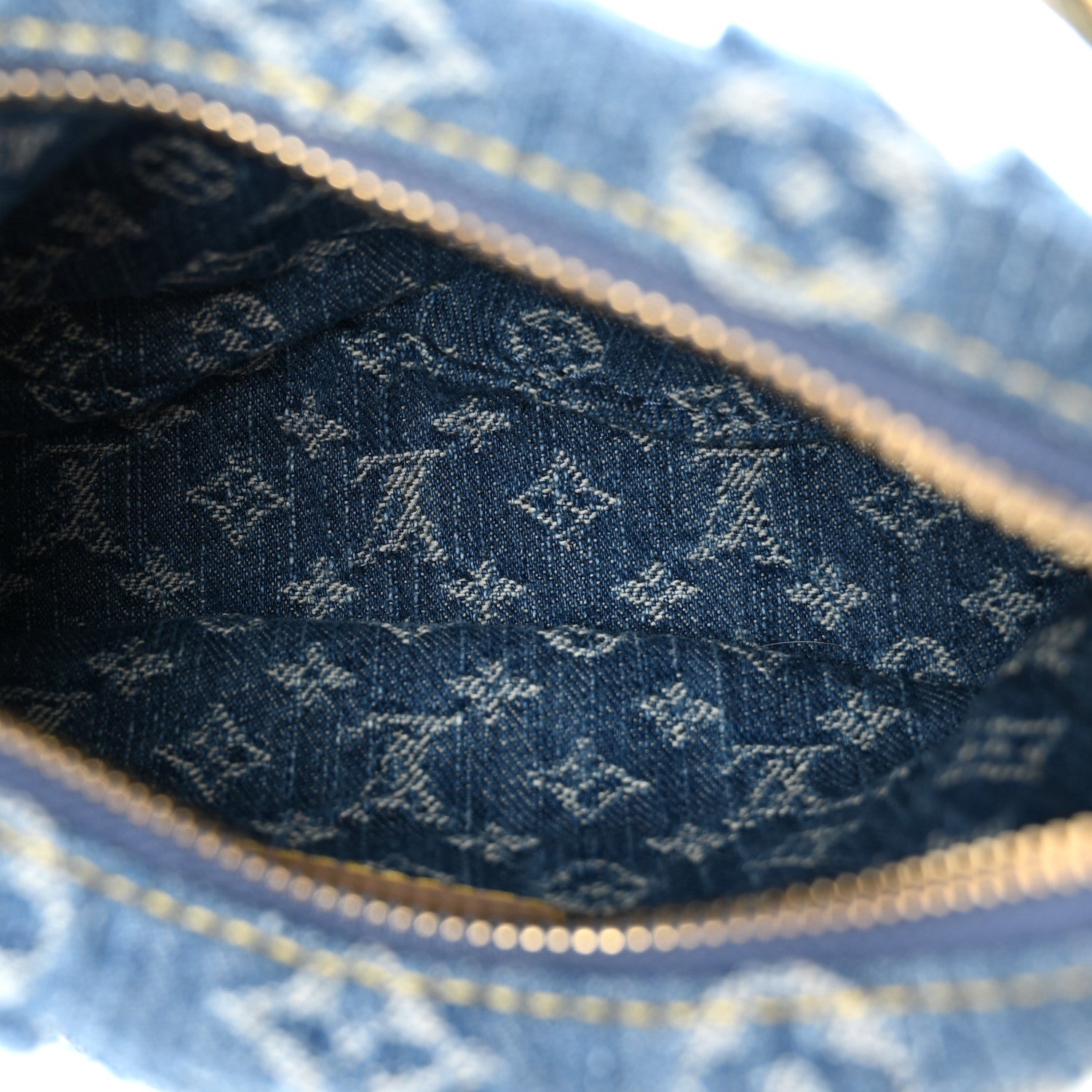 Monogram Denim Pochette Valley Blue