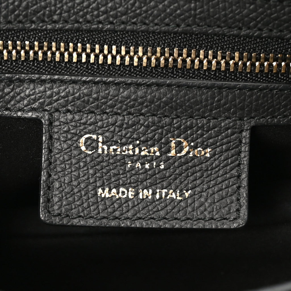Grained Calfskin Saddle Bag Black