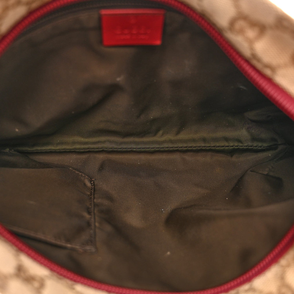 Monogram Web Small Flat Messenger Crossbody Pink Gold