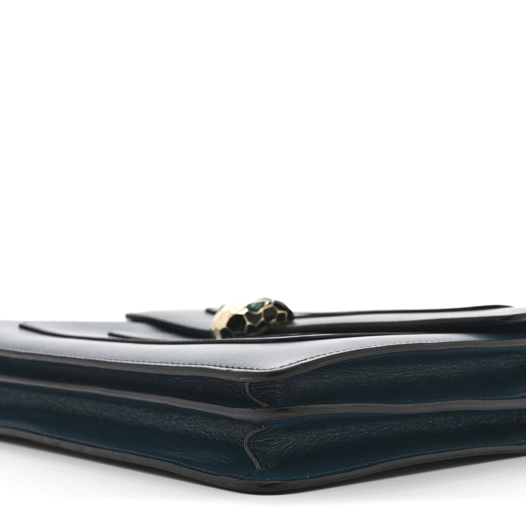 Calfskin Serpenti Forever Shoulder Bag Emerald Green