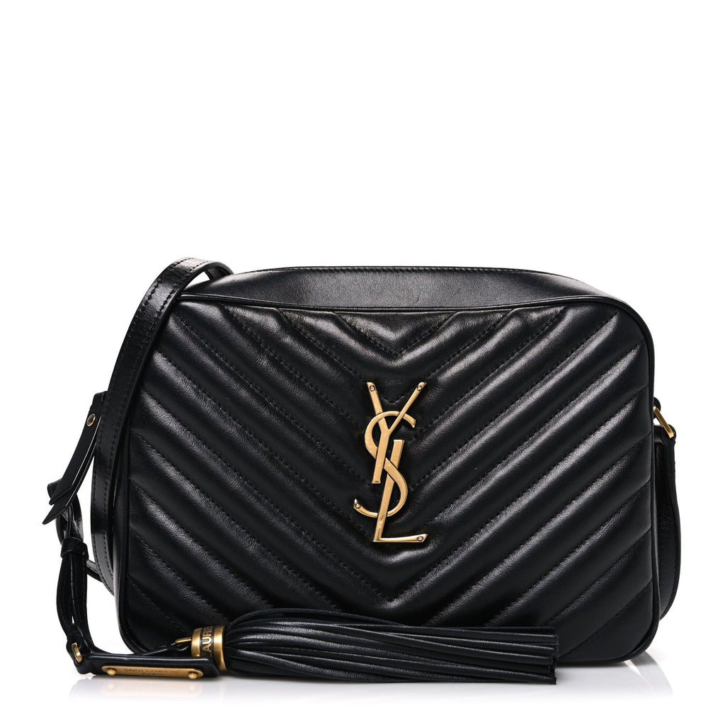 Calfskin Matelasse Monogram Lou Camera Bag Black