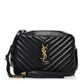 Calfskin Matelasse Monogram Lou Camera Bag Black