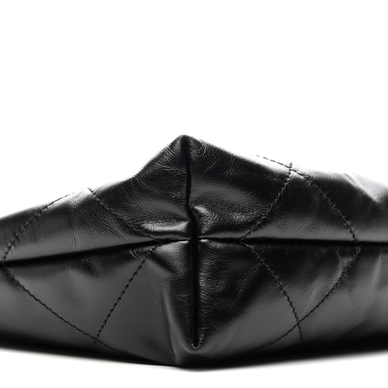 Shiny Calfskin Quilted Small Chanel 22 Black