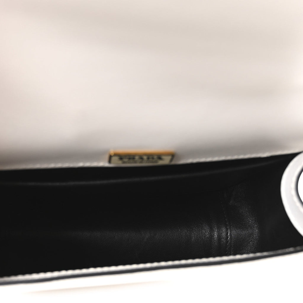 City Calf Striped Pionniere Saddle Bag White Black