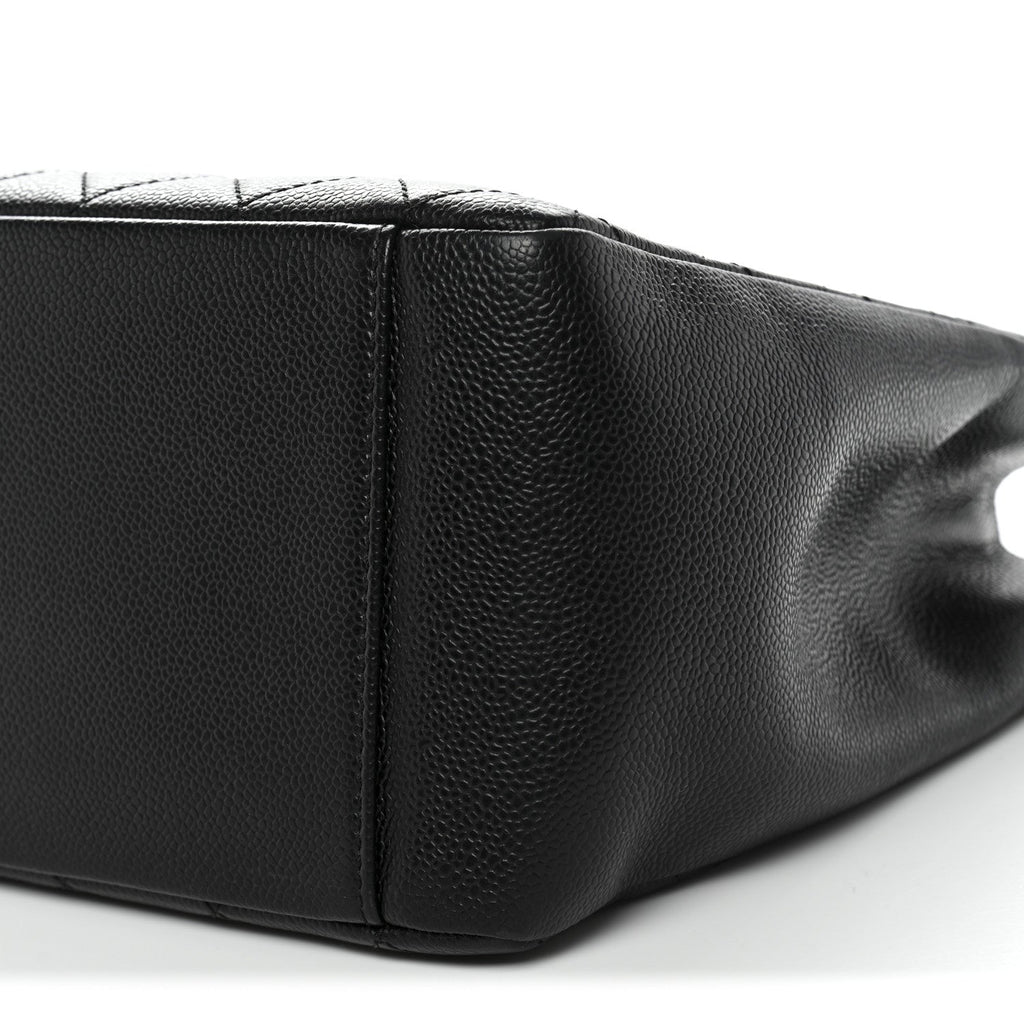 Caviar Quilted Grand Shopping Tote GST Black