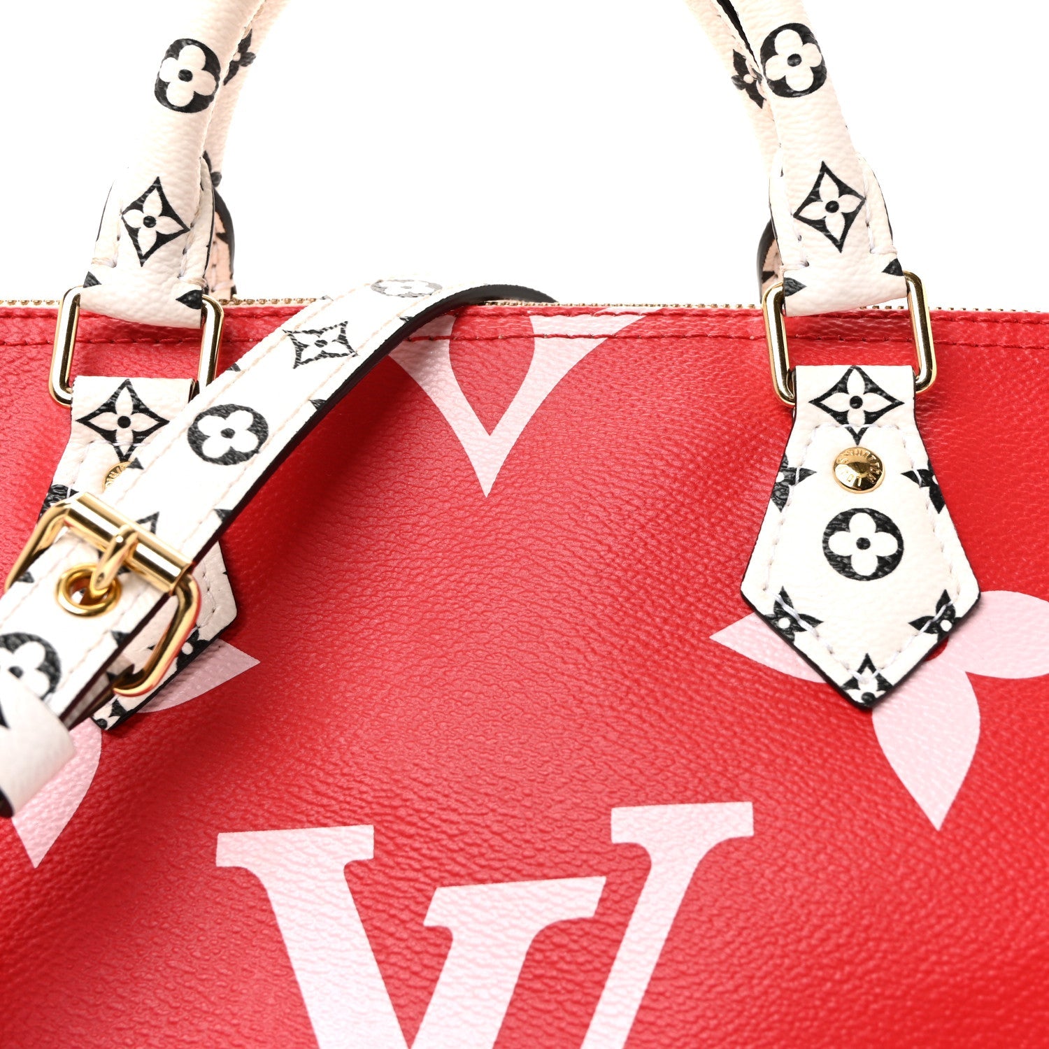 Monogram Giant Speedy Bandouliere 30 Rouge