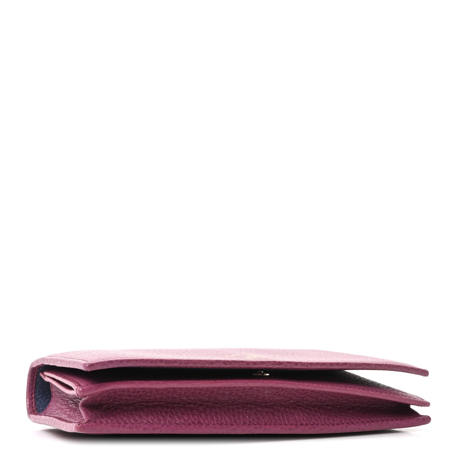 Dollar Calfskin Mini Swing Wallet Bag Purple