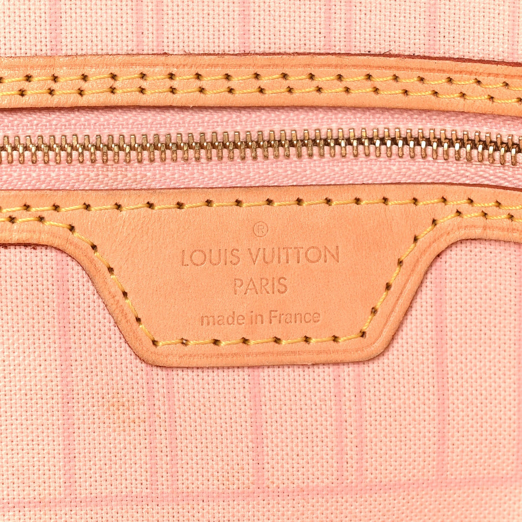 Damier Azur Neo Neverfull MM Rose Ballerine