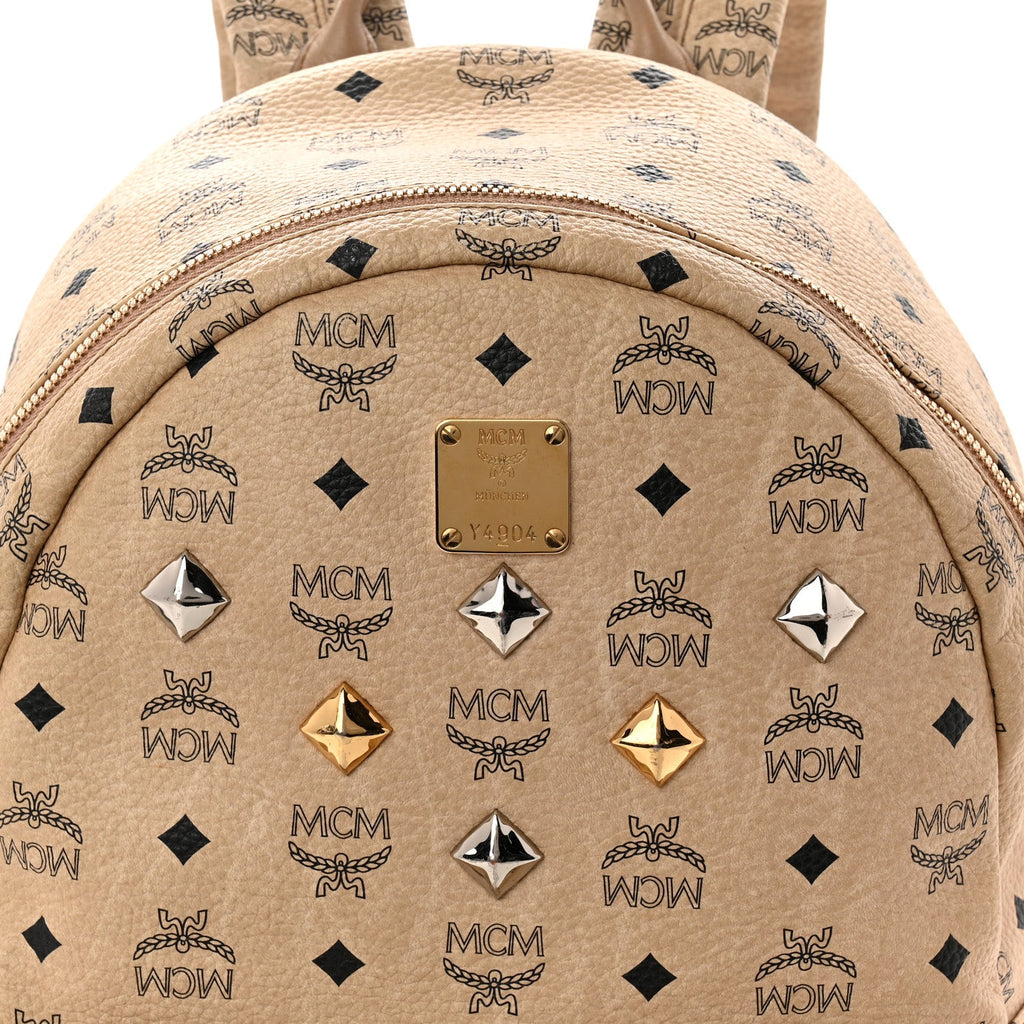 Visetos Medium Sprinkle Stud Stark Backpack Beige