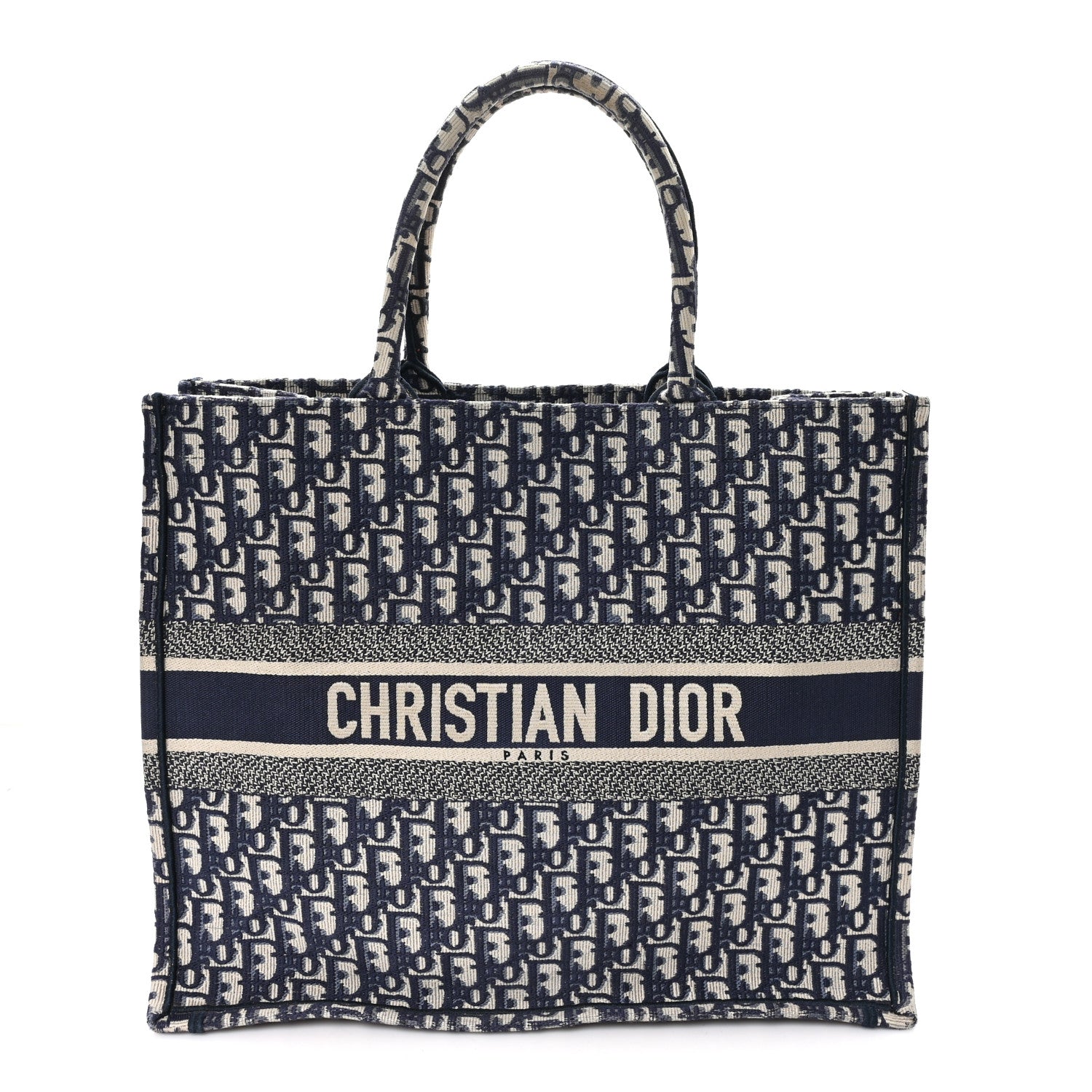 Oblique Large Book Tote Blue Multicolor