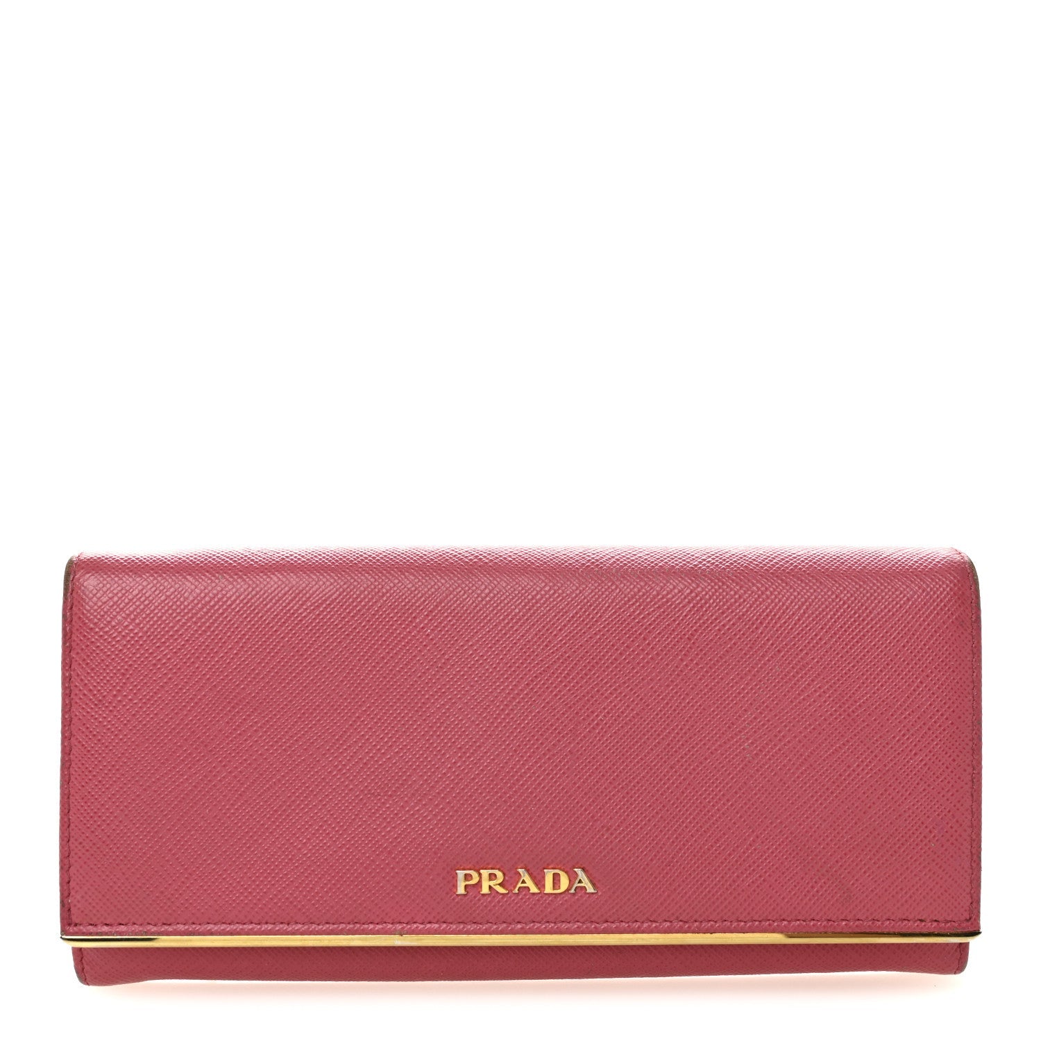 Saffiano Metal Continental Flap Wallet Peonia