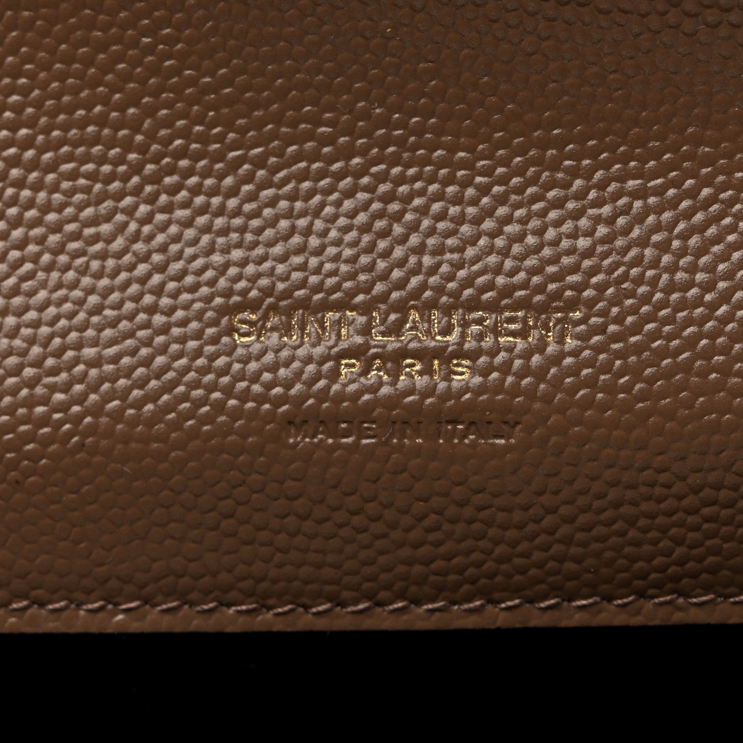 Grain De Poudre Matelasse Chevron Monogram Cassandre Flap Pouch Taupe
